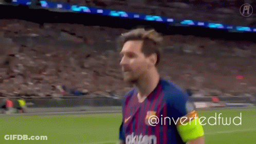 A Soccer Player Wearing A Rakuten Jersey Stands On The Field GIF