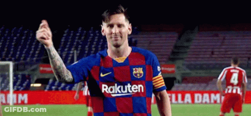 A Soccer Player Wearing A Rakuten Shirt Giving A Thumbs Up GIF