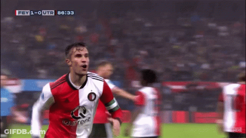 A Soccer Player Wearing A Red And White Jersey That Says Current Is Running On The Field GIF