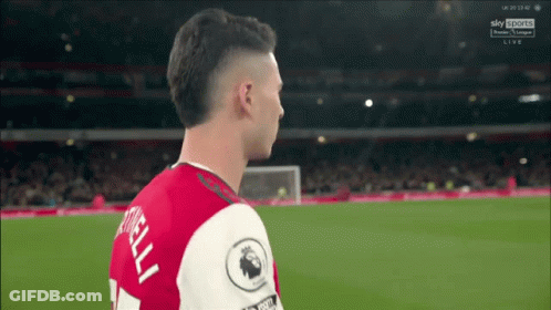 A Soccer Player Wearing A Red Jersey With The Number 1 On The Back GIF