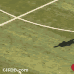 A Soccer Player Wearing A Red Shirt With A S On It GIF