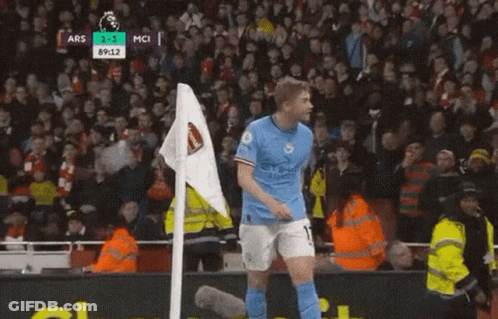 A Soccer Player Wearing A Shirt That Says " Etihad " On It GIF