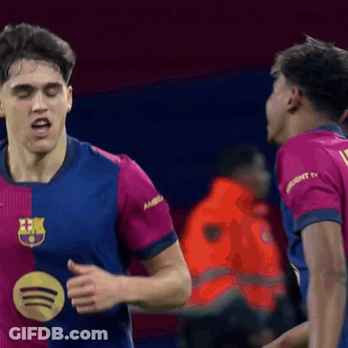 A Soccer Player Wearing A Shirt That Says ' Fcb ' On It GIF