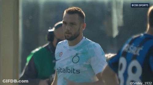A Soccer Player Wearing A Shirt That Says " Italbits " On It GIF