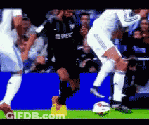 A Soccer Player Wearing A Shirt That Says ' Onex ' On It Kicks The Ball GIF