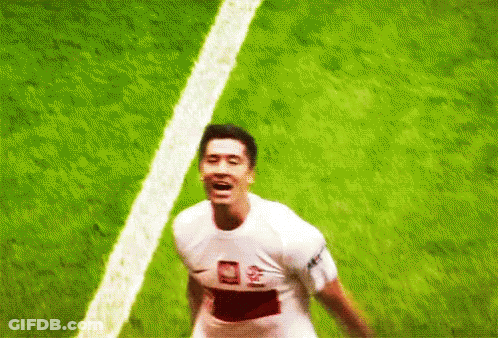 A Soccer Player Wearing A Shirt That Says Polska GIF