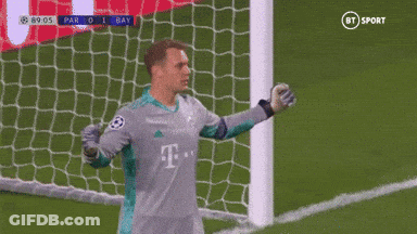 A Soccer Player Wearing A T-Mobile Jersey Stands In Front Of A Goal GIF