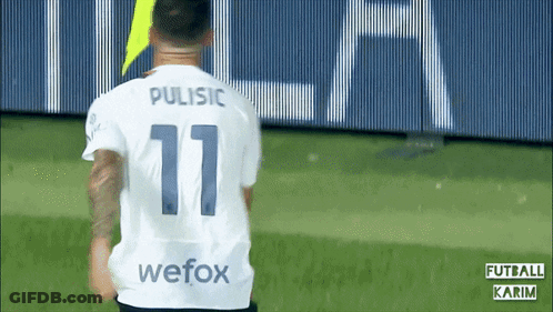 A Soccer Player Wearing A Wefox Jersey Stands On The Field GIF