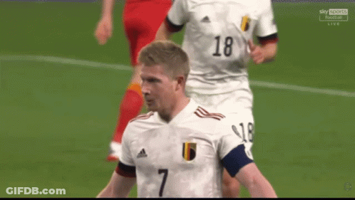 A Soccer Player Wearing A White Jersey With The Number 7 GIF