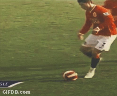 A Soccer Player Wearing A White Jersey With The Number 7 On It GIF