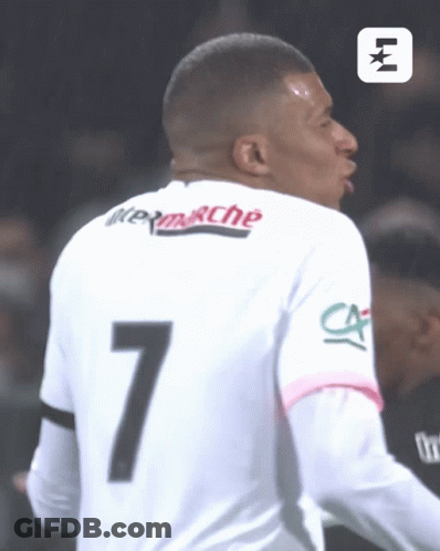 A Soccer Player Wearing A White Jersey With The Number 7 On It GIF