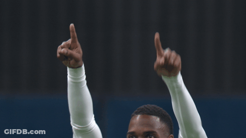 A Soccer Player Wearing A White Shirt That Says Cma Cgm GIF