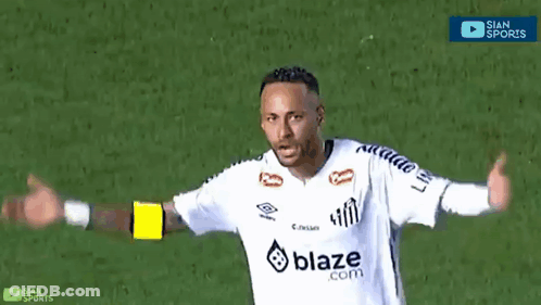 A Soccer Player Wearing A White Shirt With Blaze On It GIF