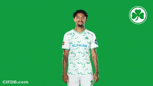 A Soccer Player Wearing A White Shirt With Hofmann Written On It GIF