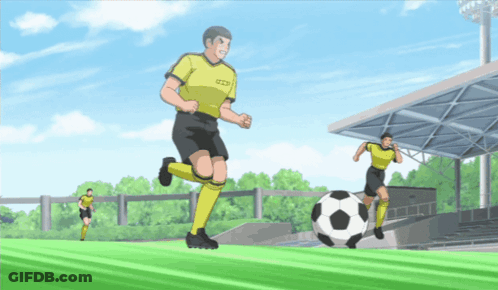 A Soccer Player Wearing A Yellow Uniform With The Word Ucd On It GIF