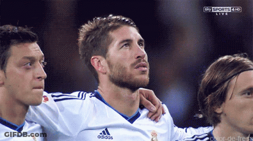 A Soccer Player Wearing An Adidas Jersey Looks Up At The Sky Sports 4H Live Broadcast GIF
