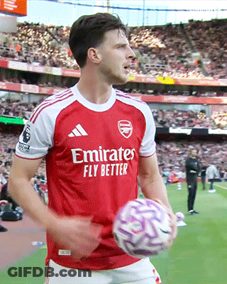A Soccer Player Wearing An Emirates Fly Better Jersey GIF