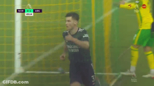 A Soccer Player Wearing An Emirates Fly Better Jersey GIF