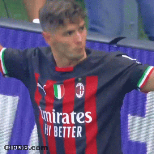 A Soccer Player Wearing An Emirates Fly Better Shirt GIF