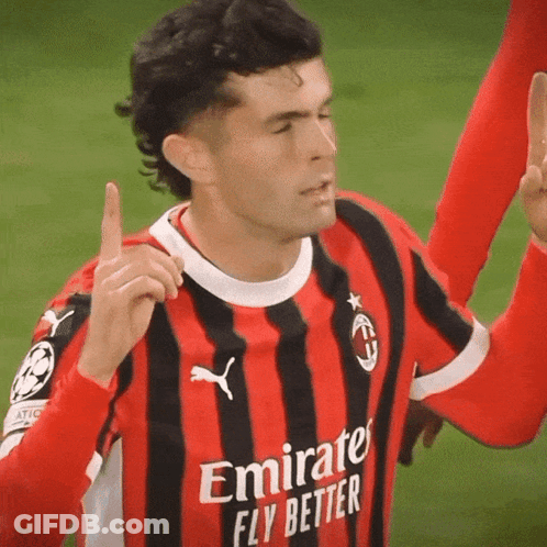 A Soccer Player Wearing An Emirates Fly Better Shirt GIF
