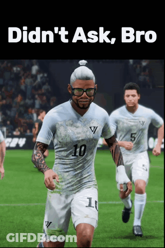 Soccer Player With Glasses Number 10 GIF