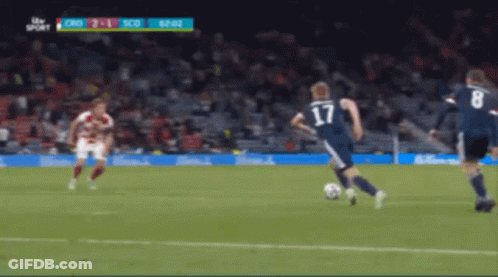 A Soccer Player Wearing The Number 17 Kicks The Ball GIF