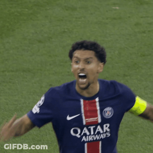 A Soccer Player Wears A Qatar Airways Shirt GIF