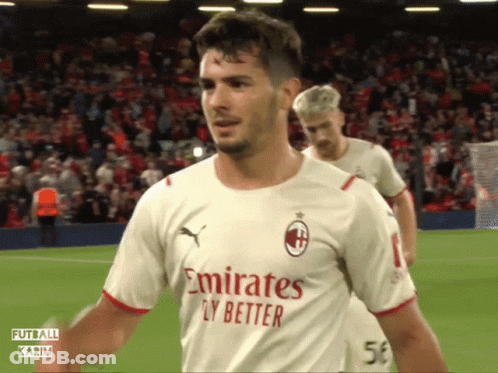A Soccer Player Wears A White Emirates Fly Better Shirt GIF