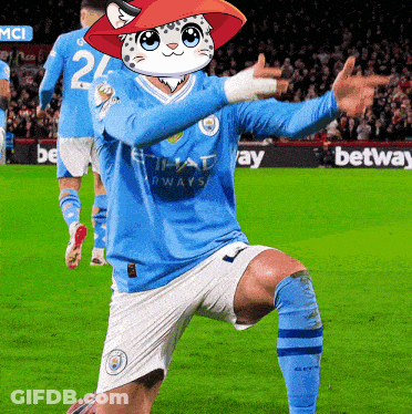 A Soccer Player With A Cat Mask On His Face GIF