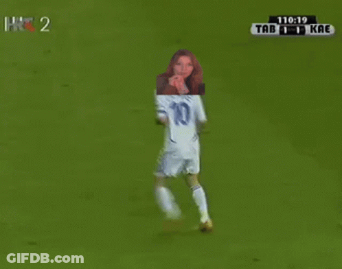 A Soccer Player With A Lidl Logo On His Face GIF