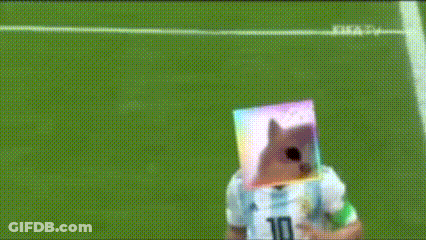 A Soccer Player With A Paper Bag On His Head And The Number 10 On His Jersey GIF