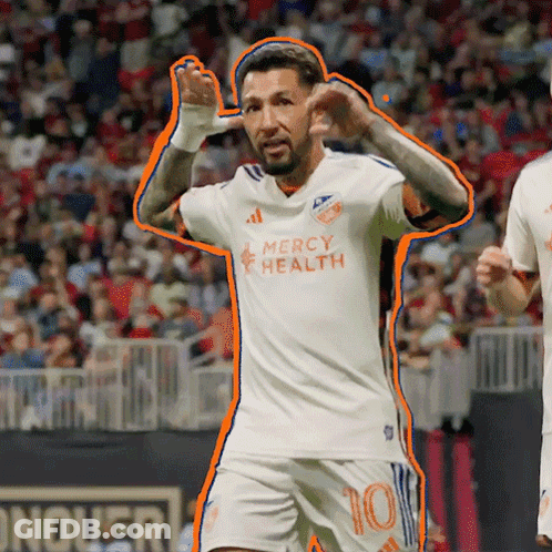 A Soccer Player With Mercy Health Written On His Jersey GIF