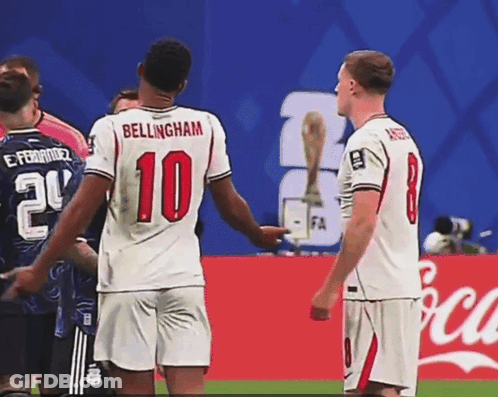 A Soccer Player With The Name Bellingham On His Jersey GIF