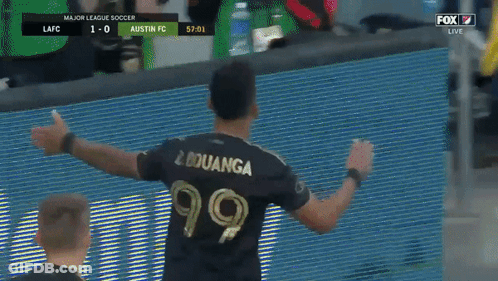 A Soccer Player With The Name Bouanga On His Back GIF