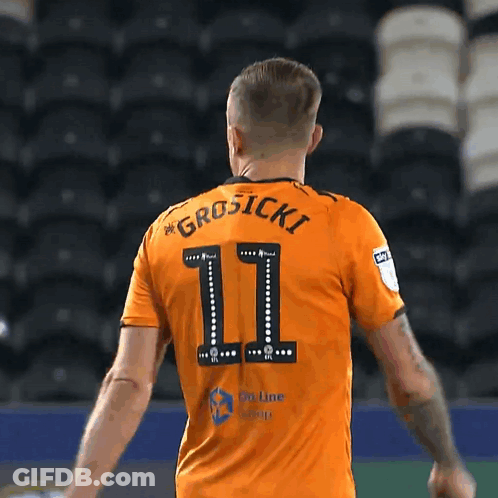 A Soccer Player With The Name Grosicki On His Back GIF