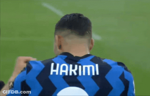 A Soccer Player With The Name Hakimi And The Number 2 GIF