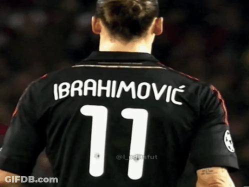 A Soccer Player With The Name Ibrahimovic On His Back GIF