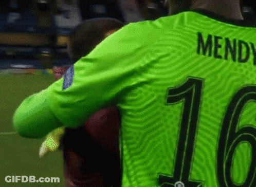 A Soccer Player With The Name Mendy On The Back Of His Jersey GIF