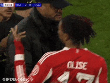 A Soccer Player With The Name Olise On His Back GIF