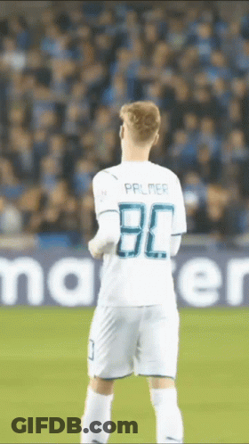 A Soccer Player With The Name Palmer On His Back GIF