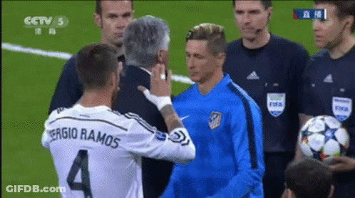 A Soccer Player With The Name Sergio Ramos On His Jersey GIF