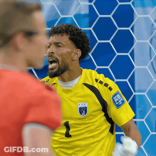A Soccer Player With The Number 1 On His Shirt GIF