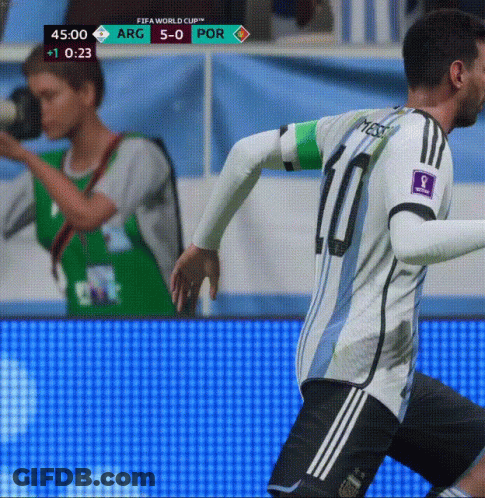 A Soccer Player With The Number 10 On His Jersey Is Running GIF