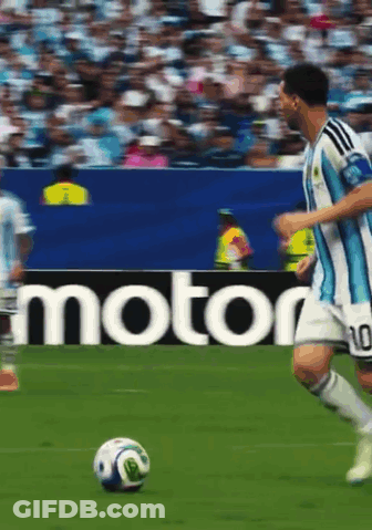 A Soccer Player With The Number 10 On His Jersey Kicks A Ball GIF