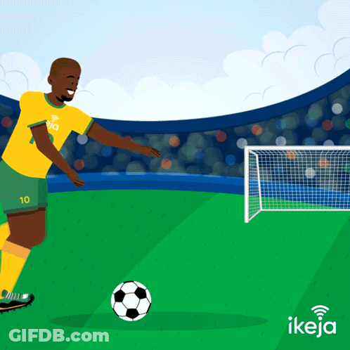 A Soccer Player With The Number 10 On His Shorts Kicking A Soccer Ball GIF