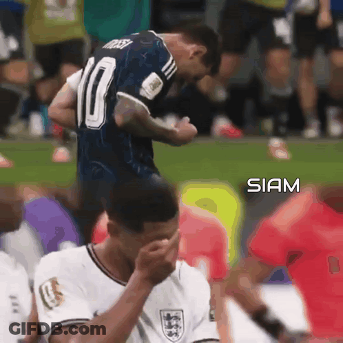 A Soccer Player With The Number 10 On The Back Of His Shirt GIF