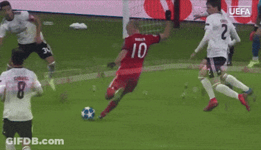 A Soccer Player With The Number 10 On Their Jersey GIF