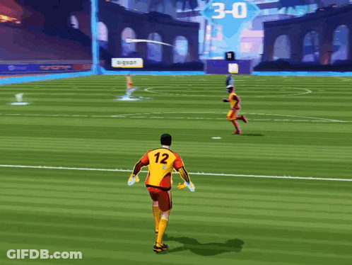 A Soccer Player With The Number 12 On Their Jersey GIF