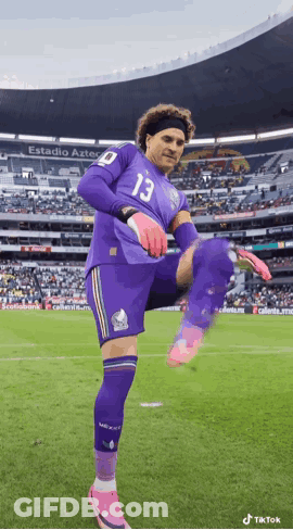 A Soccer Player With The Number 13 On His Shirt GIF