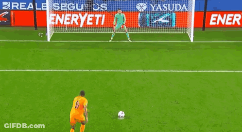 A Soccer Player With The Number 15 On His Jersey Kicking A Ball GIF